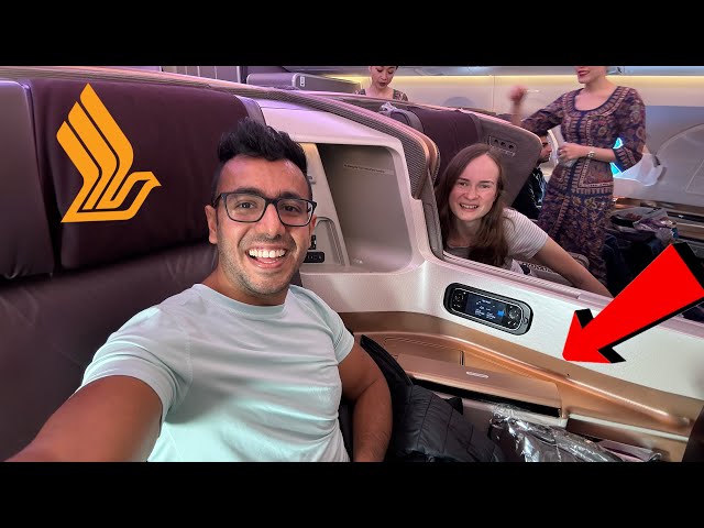 Inside Singapore Airlines Business Class worth $4000! World's Longest Flight! NYC - SIN!