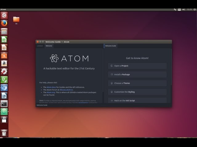 How to install Atom editor in Ubuntu Linux
