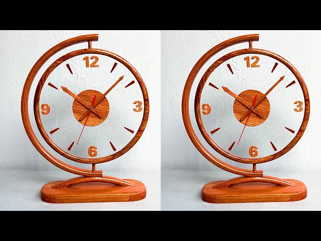 Great Woodworking Ideas /// Design A Wooden Globe  Desk Clock.