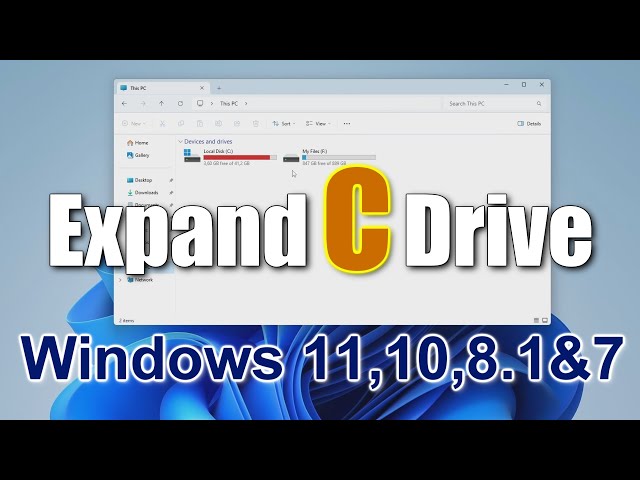 ✨How to expand C drive in Windows 11, 10, 8.1 & 7👉 If there is not enough space ➡️ It works 💯