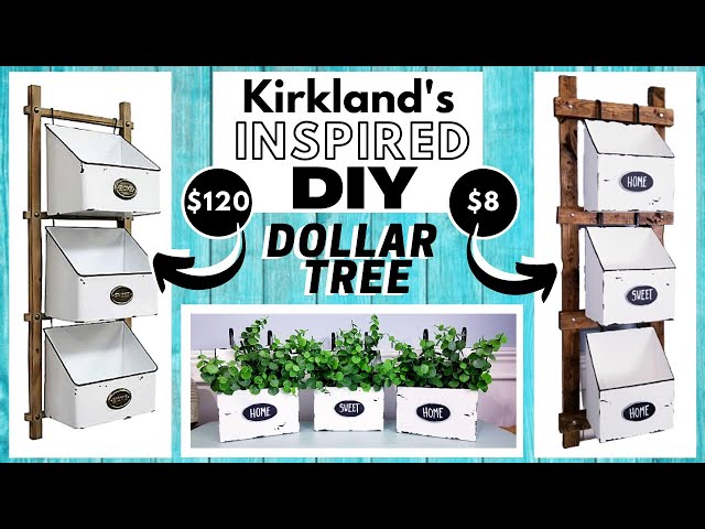 DOLLAR TREE Kirkland's Inspired Enamel 3 Tier Bin Shelf | Farmhouse Vintage Look | HIGH END DECOR