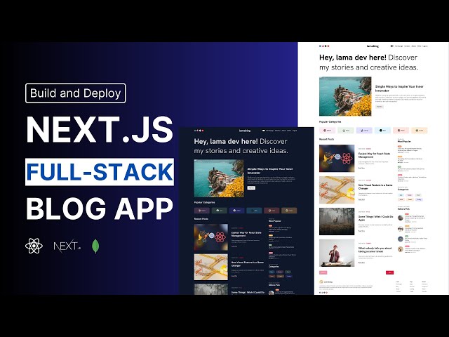 Full-Stack Blog App Tutorial | Next.js MongoDB Blog App Project Full Course