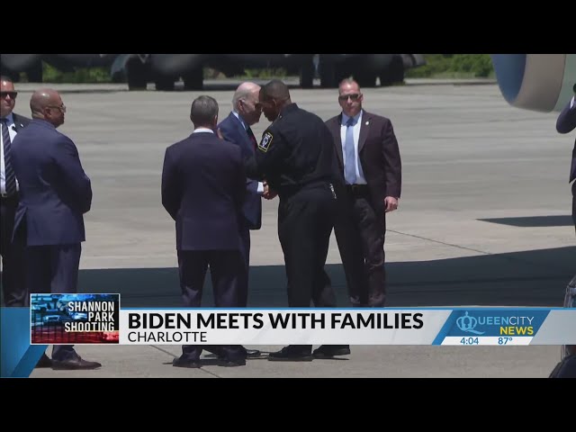 Pres. Biden meets with families of fallen officers in Charlotte