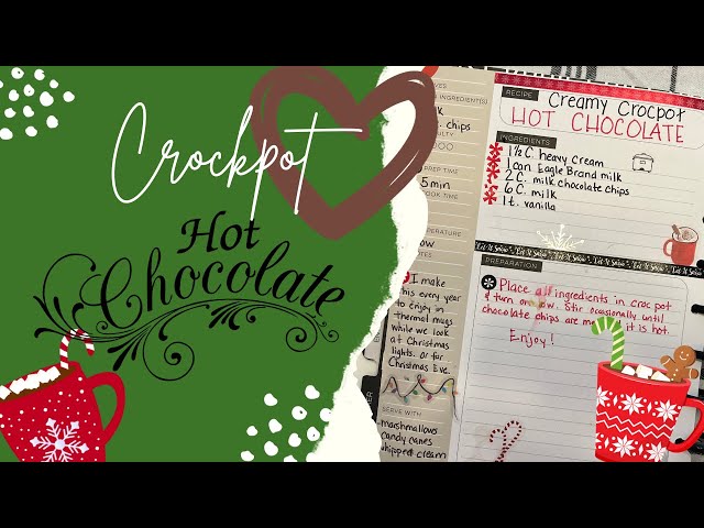 The BEST Crockpot Hot Chocolate! | Super Easy Recipe | Cook With Me