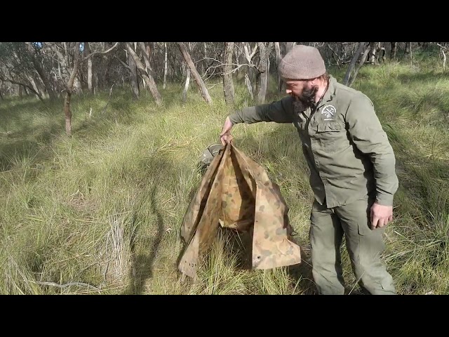 Tarp Trick/Tip. 3 Finger Fold. Australian Bushcraft