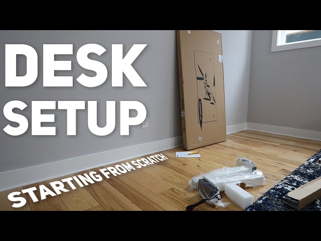 Best Bedroom Desk Setup Makeover | Bamboo Standing Desk, 32" LG Smart Monitor, and More!
