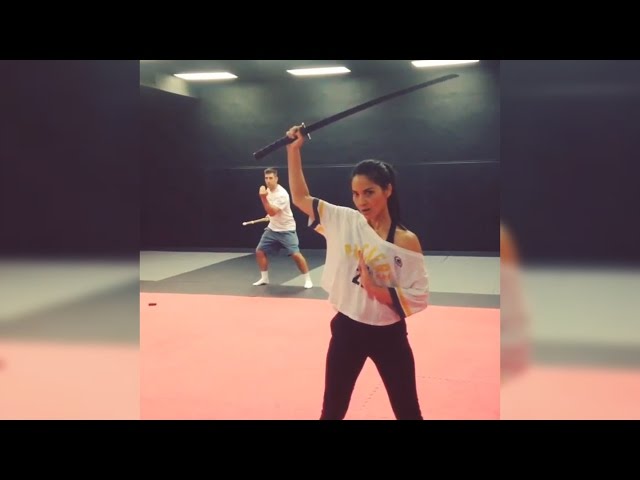 Olivia Munn's X-Men Sword Training Footage