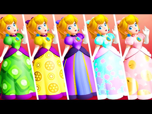 Princess Peach: Showtime! - All Dresses & Ribbons Showcase