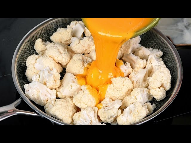 Just pour the eggs over the cauliflower! A quick and incredibly tasty recipe!