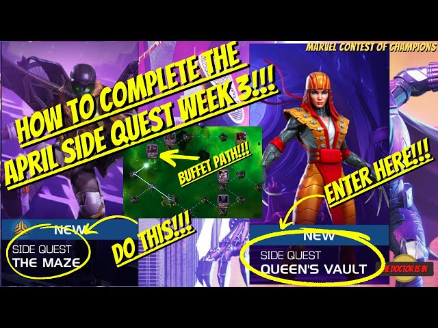 How To Beat and Complete The Maze Week 3 and Queen's Vault #MCOC Side Quests