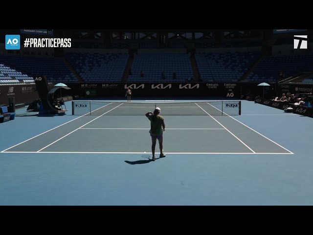 Naomi Osaka & Ons Jabeur Hit Ahead of the 2024 Australian Open | Practice Pass