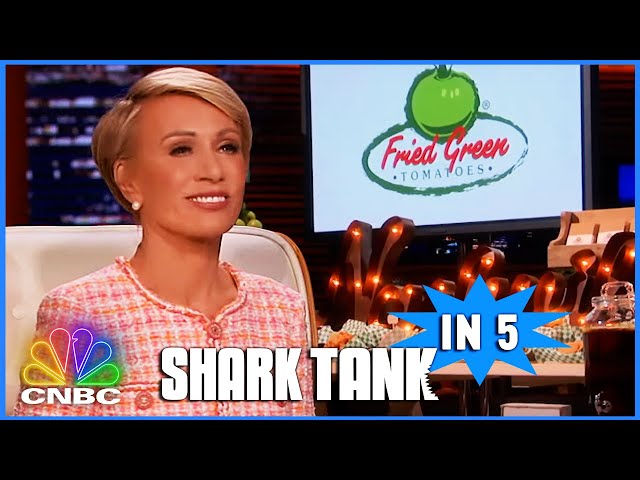 Barbara Corcoran Says Howdy to Fried Green Tomatoes | Shark Tank In 5 | CNBC Prime