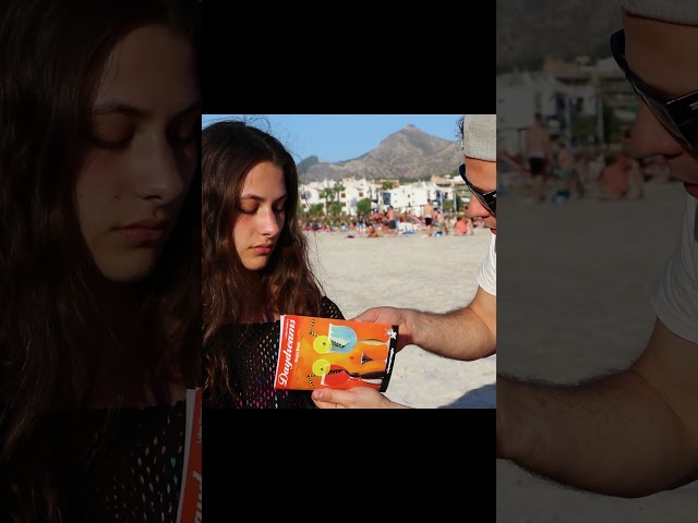 She was not happy with this Trick #girl #magictrick #gonewrong  #beach