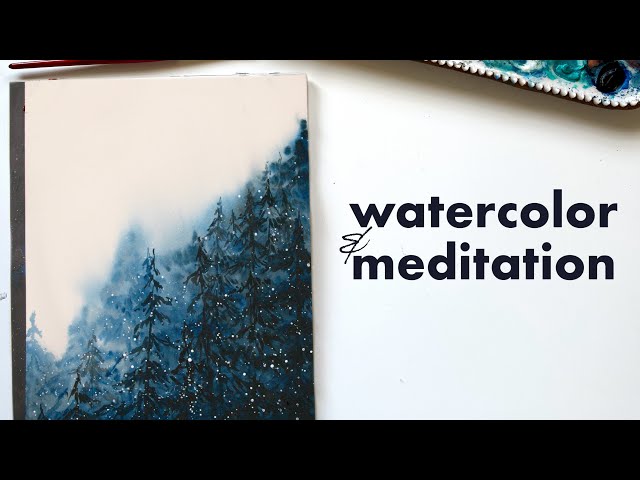 Finding JOY: Winter Watercolor Landscape Tutorial + Meditation Series