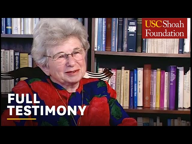 Dr. Ruth: Holocaust Survivor and Sex Therapist | Full Testimony | USC Shoah Foundation