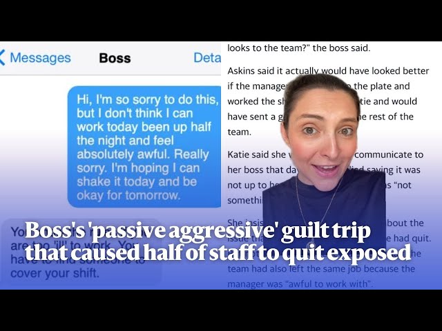 Boss's 'passive aggressive' guilt trip that caused half of staff to quit exposed | Yahoo Australia