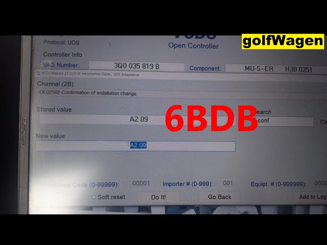 VW B201A delete fault code VCDS