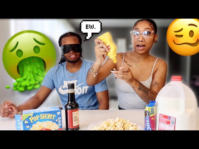 Trying WEIRD Food Combinations *BLINDFOLDED* 😂