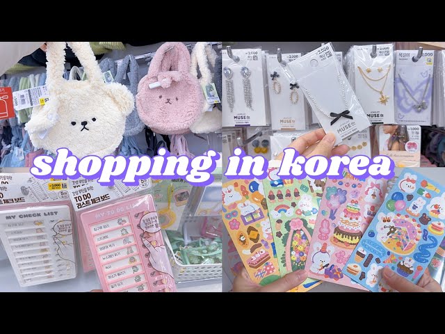 shopping in korea vlog 🇰🇷 accessories & stationery haul 🐰 daiso cute finds 다이소 신상