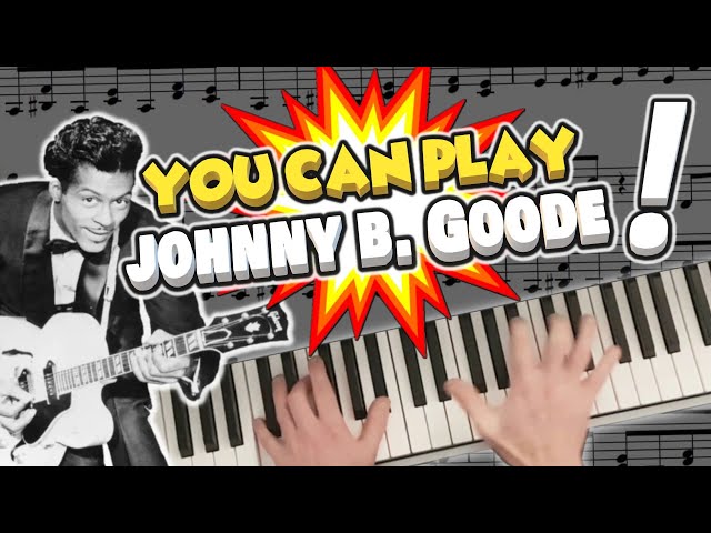 WOW! How to Play Johnny B Goode on Piano ! Chuck Berry Rock and Roll Tutorial Piano Lesson Cover