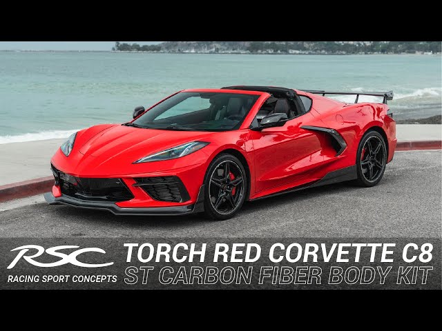 Torch Red C8 Corvette | RSC ST Carbon Fiber Body Kit