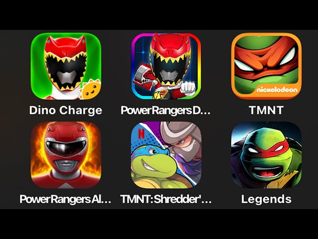 1 Power Rangers Dino Charge 2 TMNT 3 Power Rangers All-Stars 4 Shredder's Revenge 5 TMNT Legends