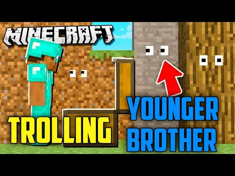 *TROLLING MY YOUNGER BROTHER IN MINECRAFT PE || TROLL TRAPS IN HINDI