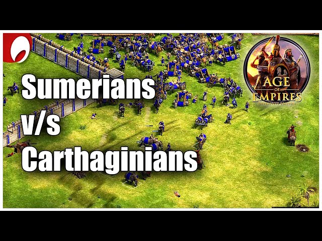 Sumerians vs Carthaginians - Age of Empires DE Gameplay Highlights