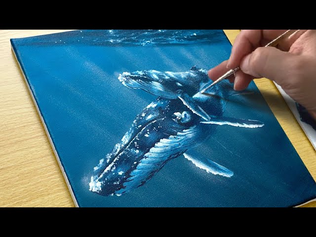 Humpback Whale Painting / Acrylic Painting for Beginners