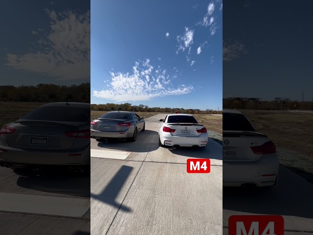 Rev Battle! BMW M4 (Dinan Exhaust) vs Maserati Ghibli (Stock)