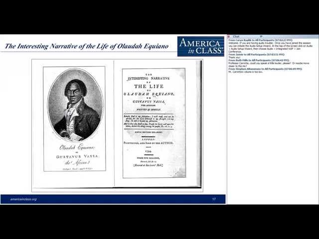 Teaching the Slave Narrative: The Interesting Narrative of the Life of Olaudah Equiano
