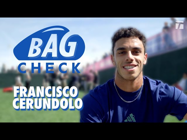 Francisco Cerundolo Proudly Repping Argentina Jersey | Bag Check 2023