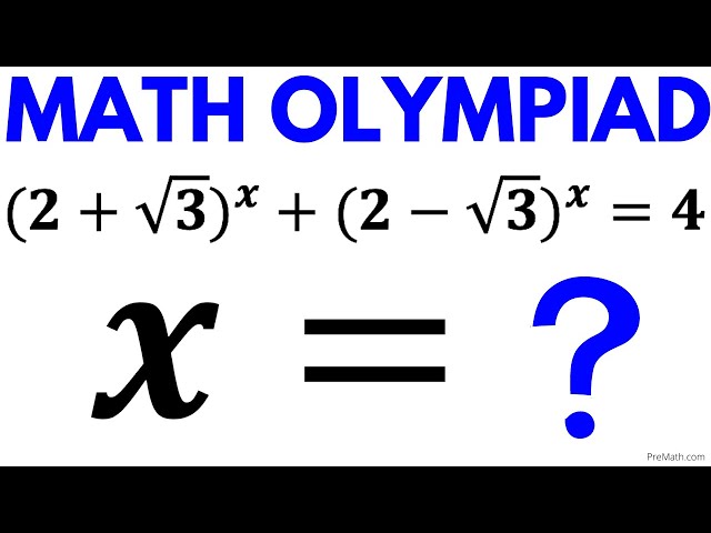 Olympiad Question | Solve the Exponential Equation with Square Roots | Math Olympiad Training