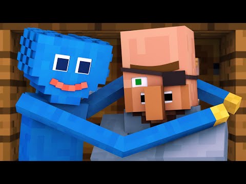 Huggy Wuggy vs Villager Life - Minecraft Animation