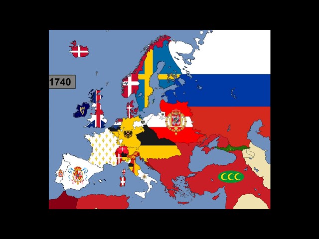 Timeline of European National Flags Part 3: 1700 - 1799