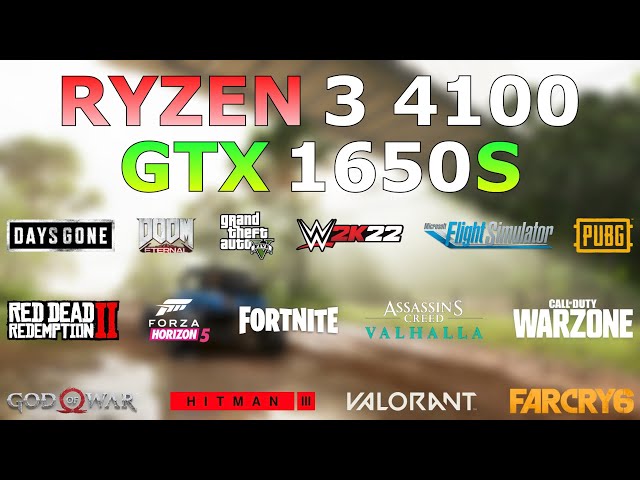 Ryzen 3 4100 + GTX 1650 Super - 25 Games Tested