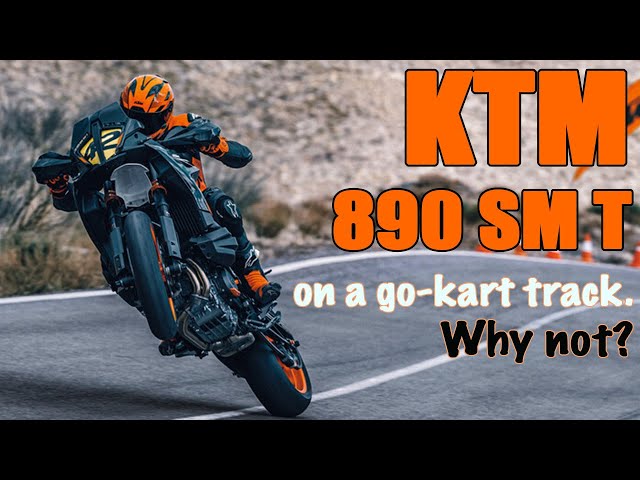Super Moto KTM? Really, at nearly 200kg and with panniers? KTM 890 SM T stuck in 2nd gear...