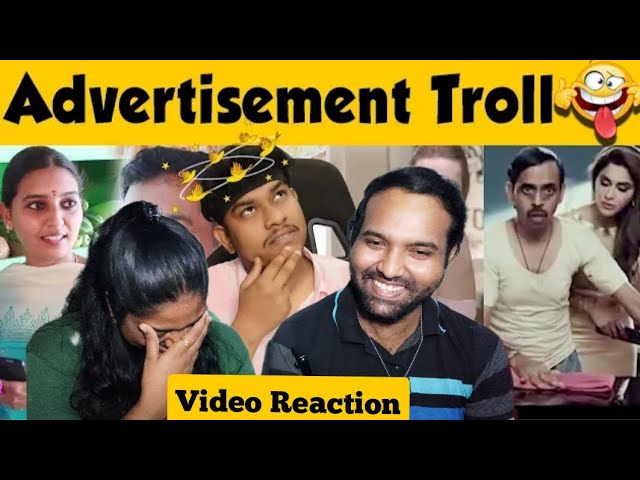 Advertisement Troll Video Reaction😜🤭 😂😁|Funny Indian Ads | Empty Hand | Tamil Couple
