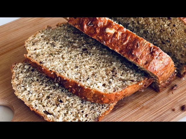 Start your day with HEALTHIER BREAD for breakfast! Without flour and starch! Knead in 5 minutes