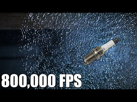 Spark Plug vs Car Window at 800,000FPS! - The Slow Mo Guys