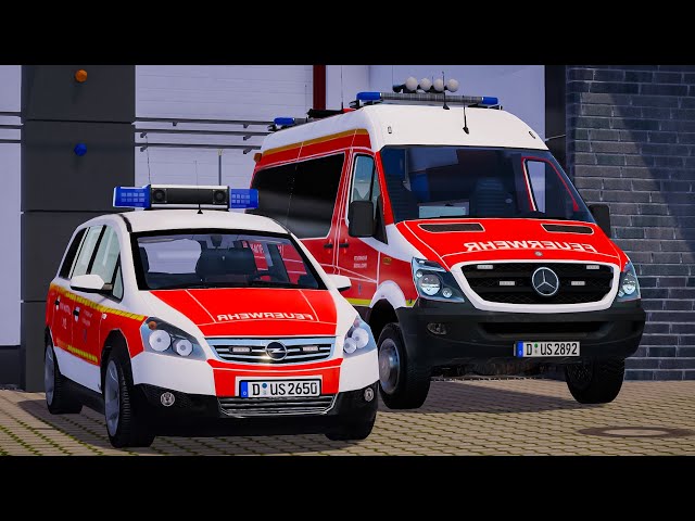 Emergency Call 112 - Düsseldorf Fire Chief, Firefighters Rapid on Duty! 4K