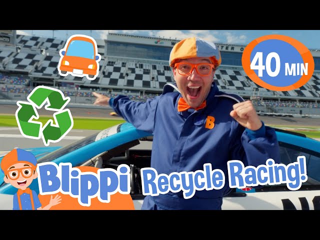 Races to Recycle with Blippi | Blippi | Kids Adventure & Exploration Videos | Moonbug Kids