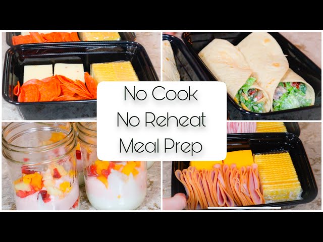 Meal Prep With Me! No Cook No Reheat Fast Meal Options | Convention Vendor Meals