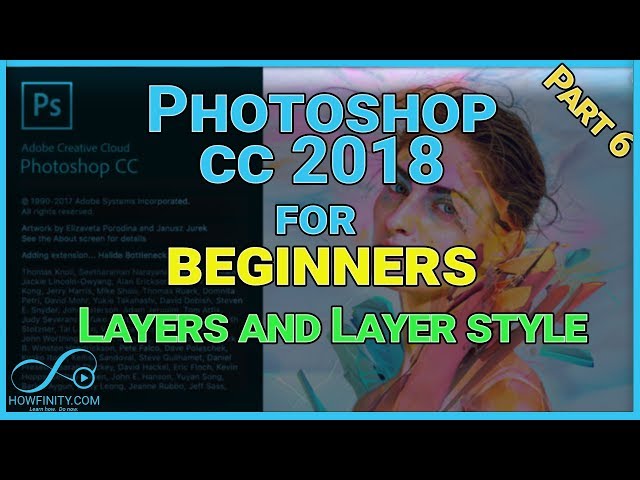 How to Use Photoshop CC 2018 For Beginners-Part 6-Working with layers and layer styles