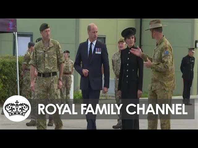 Prince William and Kate Meet Troops Deployed for Funeral