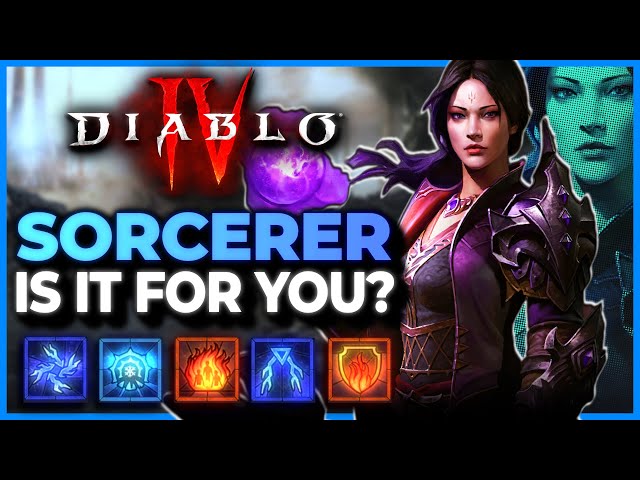 Sorcerer in Diablo 4: FIRST Inside Look | (Skills Showcase, Legendary Aspects, Gameplay)