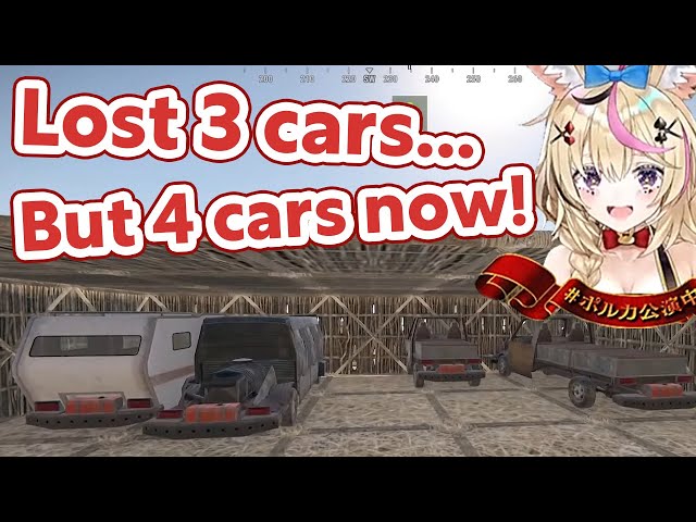 Polka lost 3 cars but is enjoying life with 4 cars【RUST/Hololive Clip/EngSub】