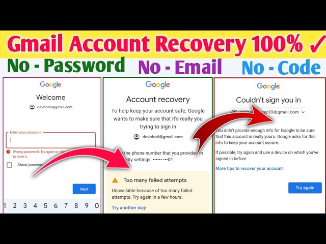 Gmail Ka password bhul jane par kya kare | How To Recover Gmail Account 2 step verification problem