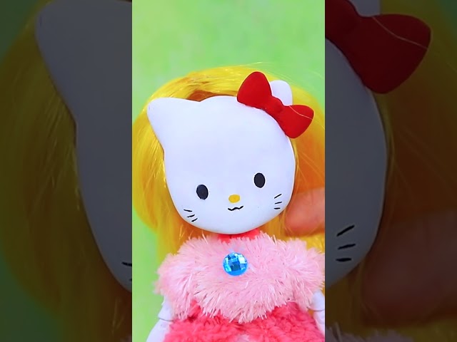 Doll Transformation: From Hello Kitty to Princess Peach #shorts