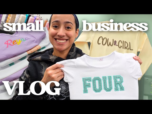 Sunday Small Business Vlog ✨ Creating New Items & Testing a New 3D Puff Embroidery  Font